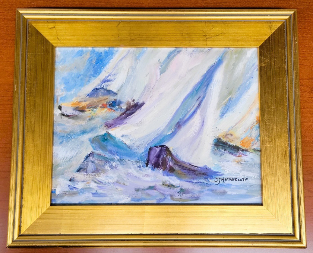 Sailboats at Sea Painting