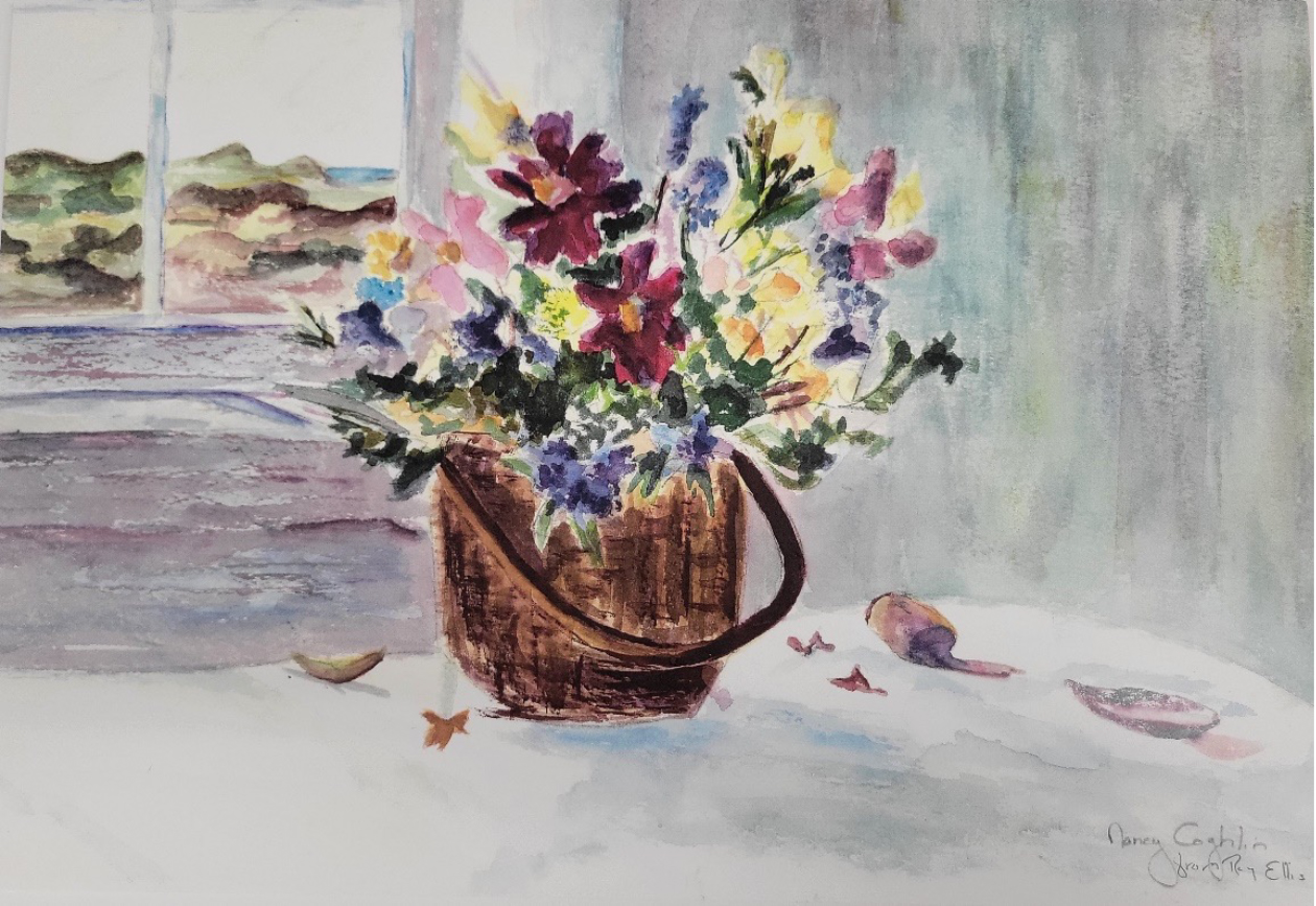 basket of Flowers Painting